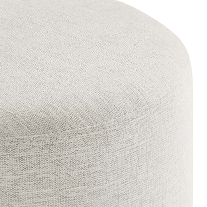 Modway - Callum 16" Round Woven Heathered Fabric Upholstered Ottoman by Modway  Living Room Sofas and Armchairs White - EEI-6651-HEI
