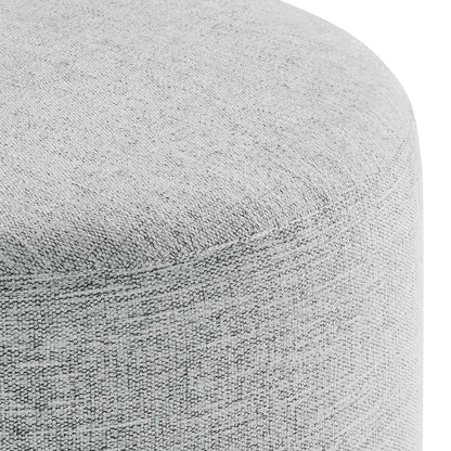 Modway - Callum 16" Round Woven Heathered Fabric Upholstered Ottoman by Modway  Living Room Sofas and Armchairs Gray - EEI-6651-HLG