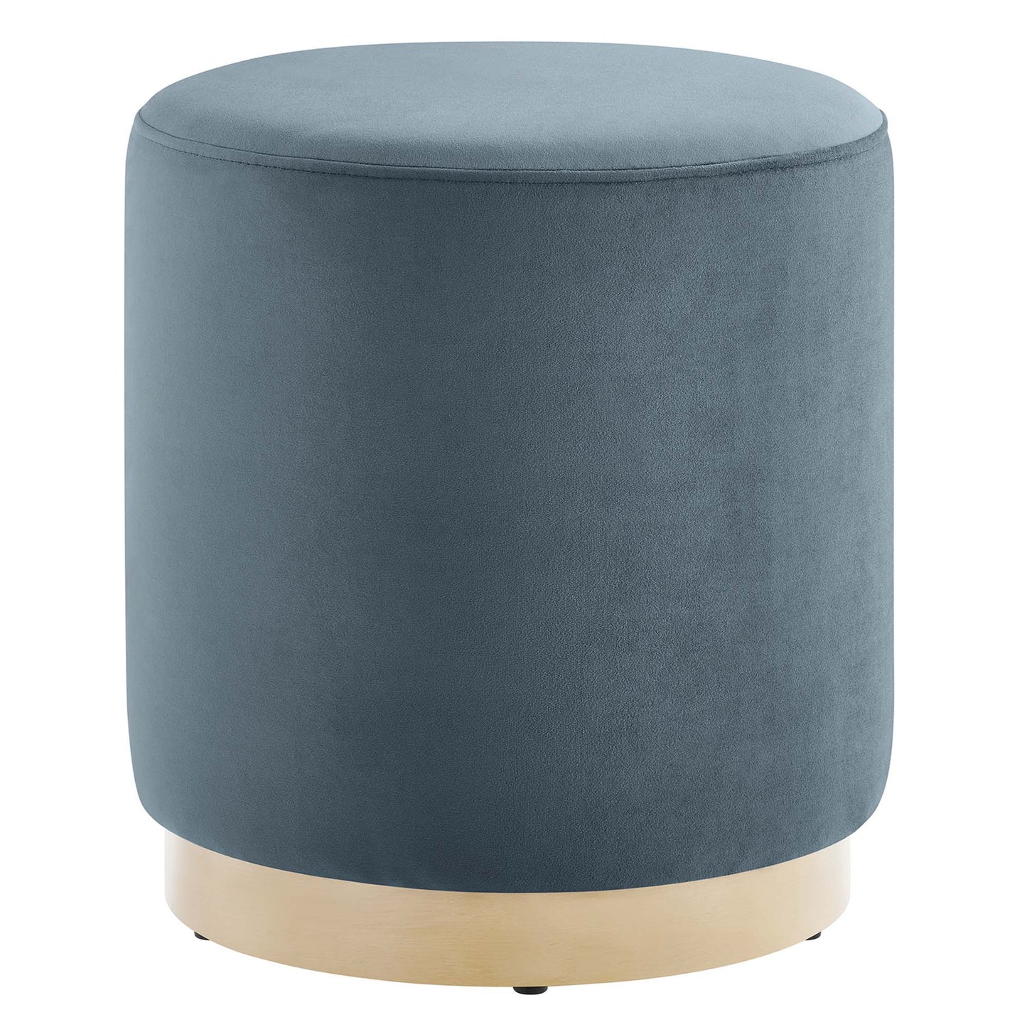Modway - Tilden 16" Round Performance Velvet Upholstered Ottoman by Modway  Living Room Sofas and Armchairs Blue - EEI-6652-CAB-NAT