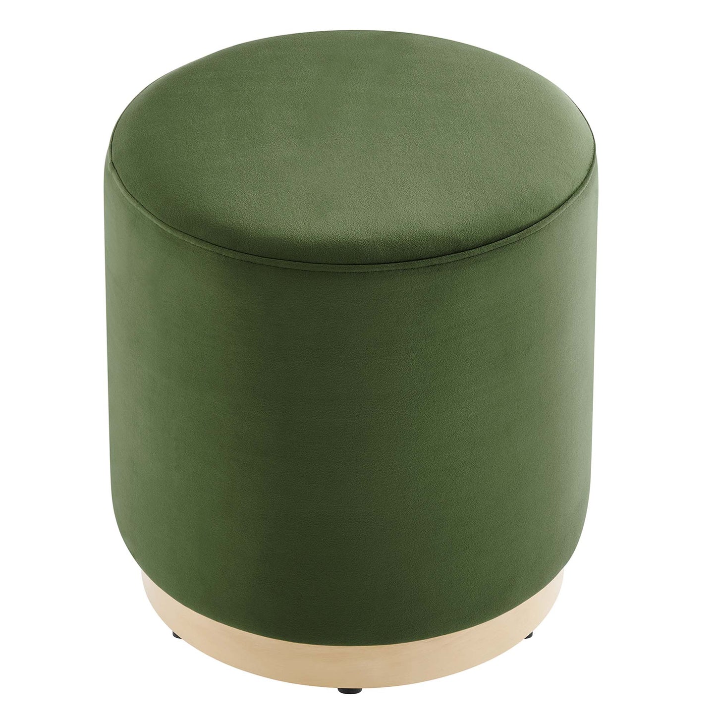 Modway - Tilden 16" Round Performance Velvet Upholstered Ottoman by Modway  Living Room Sofas and Armchairs Green - EEI-6652-MOG-NAT