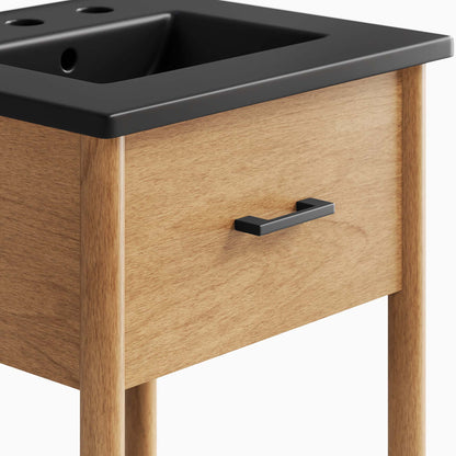 Modway - Zaire 18" Bathroom Vanity by Modway  Bathroom Vanities Black - EEI-6659-NAT-BLK