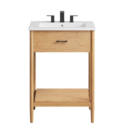Modway - Zaire 24" Bathroom Vanity by Modway  Bathroom Vanities White - EEI-6660-NAT-WHI