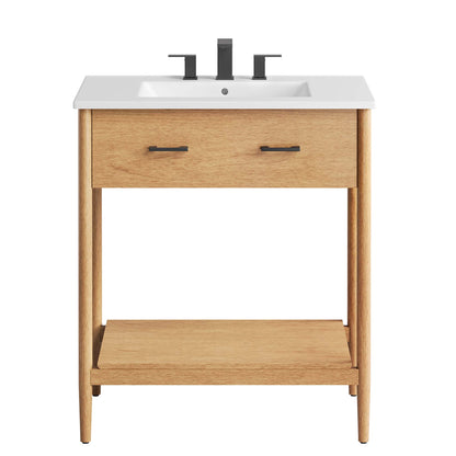 Modway - Zaire 30" Bathroom Vanity by Modway  Bathroom Vanities White - EEI-6662-NAT-WHI