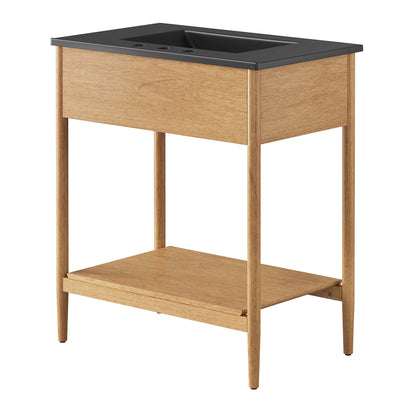 Modway - Zaire 30" Bathroom Vanity by Modway  Bathroom Vanities Black - EEI-6663-NAT-BLK