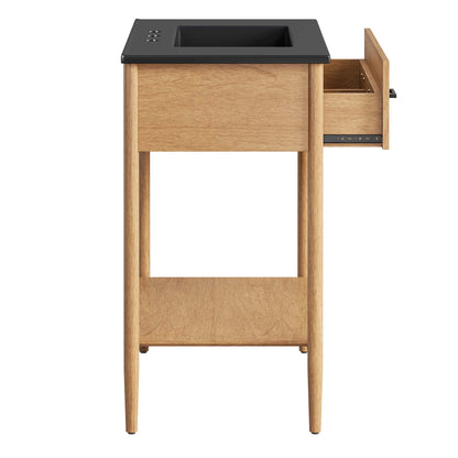 Modway - Zaire 30" Bathroom Vanity by Modway  Bathroom Vanities Black - EEI-6663-NAT-BLK