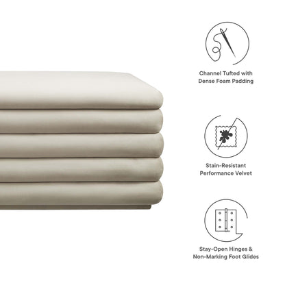 Modway - Mezzo Upholstered Performance Velvet Storage Bench by Modway  Living Room Benches and Stools Brown - EEI-6664-ALM