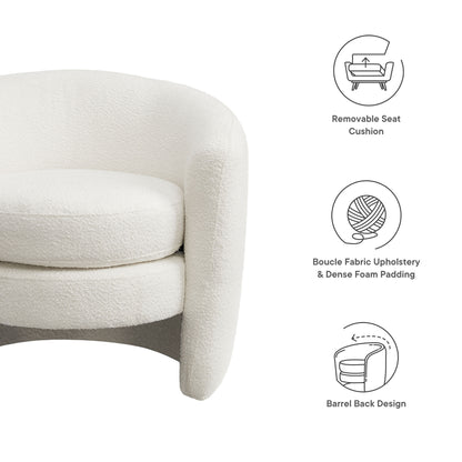 Modway - Affinity Upholstered Boucle Fabric Curved Back Armchair by Modway  Living Room Sofas and Armchairs Green - EEI-6666-CLO