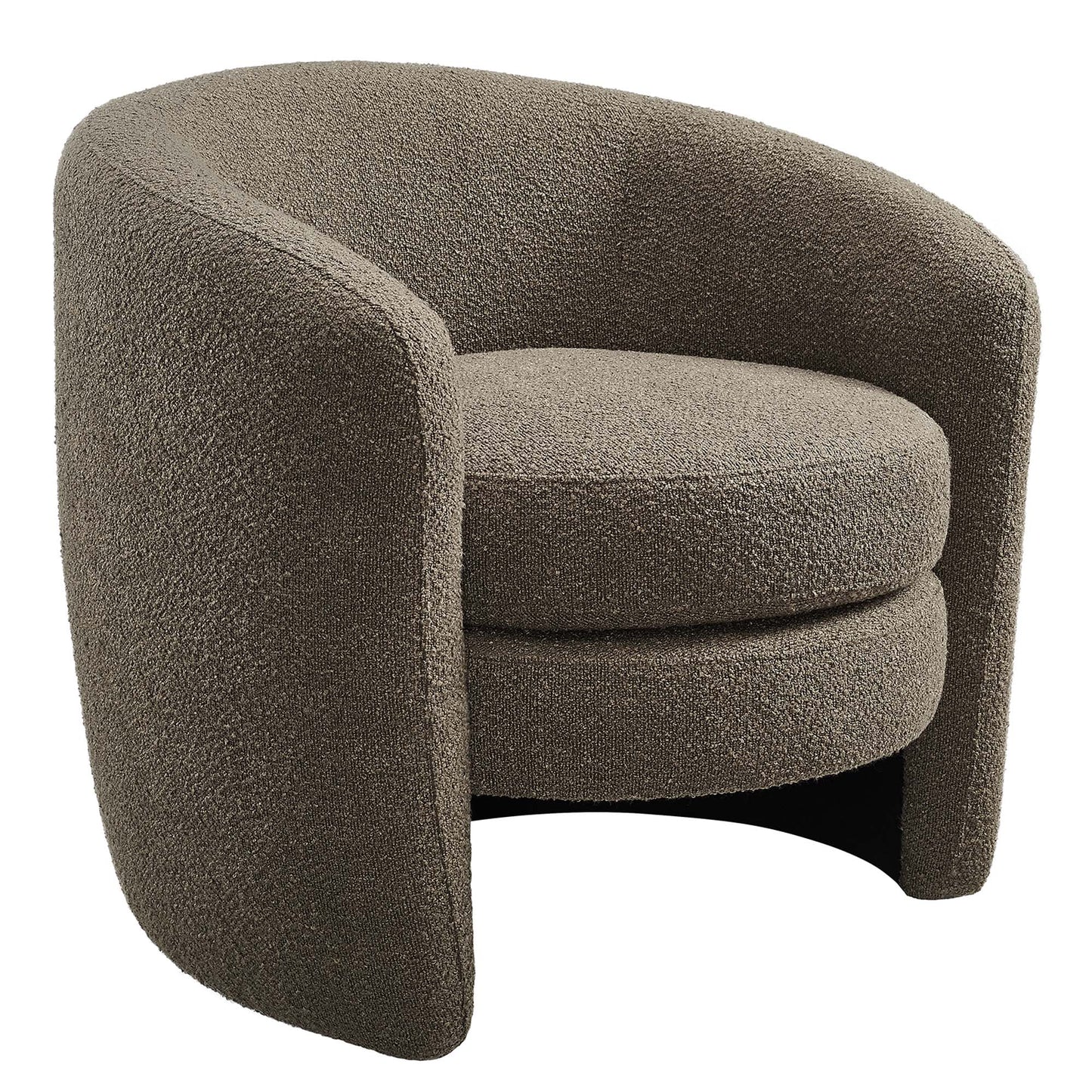 Modway - Affinity Upholstered Boucle Fabric Curved Back Armchair by Modway  Living Room Sofas and Armchairs Gray - EEI-6666-PEB
