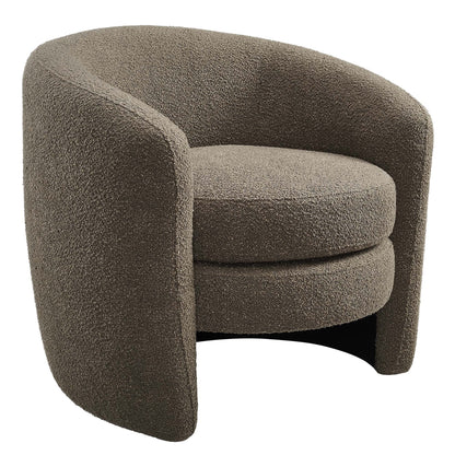 Modway - Affinity Upholstered Boucle Fabric Curved Back Armchair by Modway  Living Room Sofas and Armchairs Gray - EEI-6666-PEB