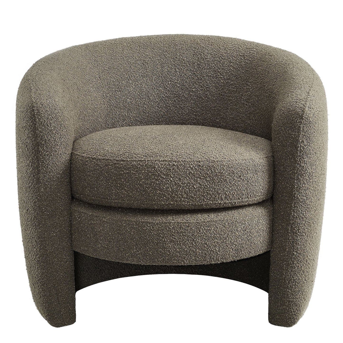 Modway - Affinity Upholstered Boucle Fabric Curved Back Armchair by Modway  Living Room Sofas and Armchairs Gray - EEI-6666-PEB