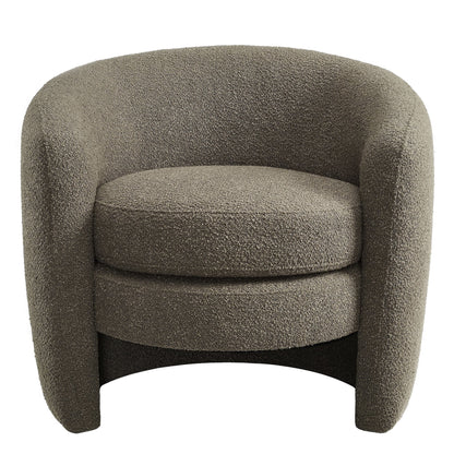 Modway - Affinity Upholstered Boucle Fabric Curved Back Armchair by Modway  Living Room Sofas and Armchairs Gray - EEI-6666-PEB