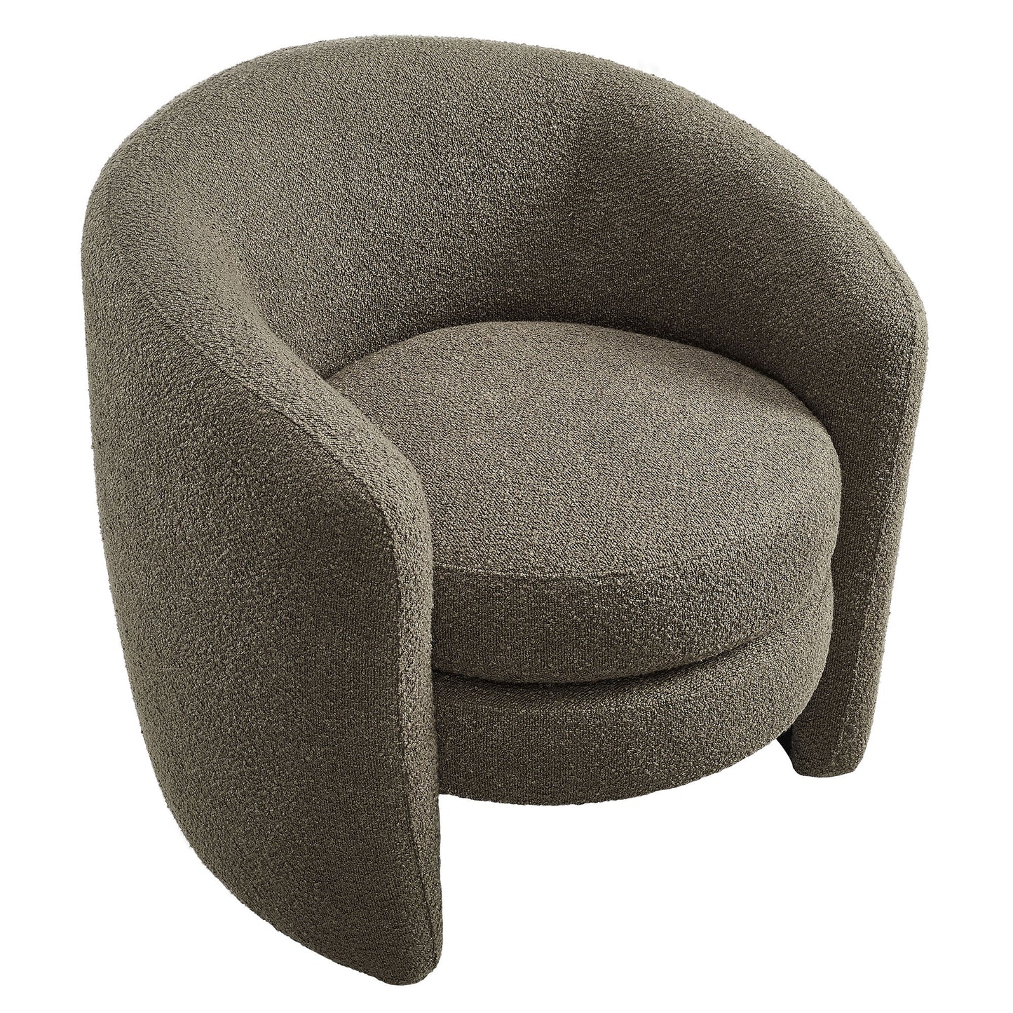 Modway - Affinity Upholstered Boucle Fabric Curved Back Armchair by Modway  Living Room Sofas and Armchairs Gray - EEI-6666-PEB