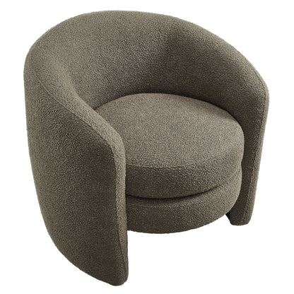 Modway - Affinity Upholstered Boucle Fabric Curved Back Armchair by Modway  Living Room Sofas and Armchairs Gray - EEI-6666-PEB