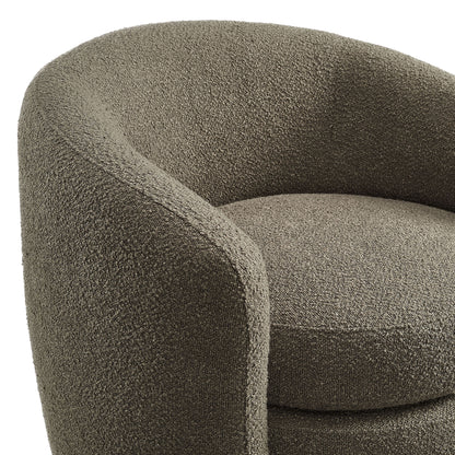 Modway - Affinity Upholstered Boucle Fabric Curved Back Armchair by Modway  Living Room Sofas and Armchairs Gray - EEI-6666-PEB