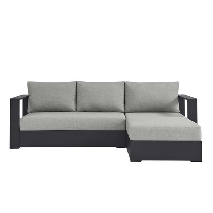Modway - Tahoe 2-Piece Outdoor Patio Powder-Coated Aluminum Right-Facing Chaise Sectional Sofa Set by Modway  Outdoor Furniture Sofa Sectionals Gray - EEI-6669-GRY-GRY