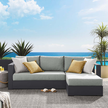 Modway - Tahoe 2-Piece Outdoor Patio Powder-Coated Aluminum Right-Facing Chaise Sectional Sofa Set by Modway  Outdoor Furniture Sofa Sectionals Gray - EEI-6669-GRY-GRY