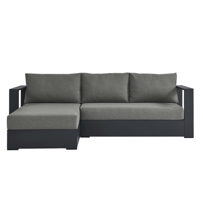 Modway - Tahoe 2-Piece Outdoor Patio Powder-Coated Aluminum Left-Facing Chaise Sectional Sofa Set by Modway  Outdoor Furniture Sofa Sectionals Brown - EEI-6670-GRY-CHA
