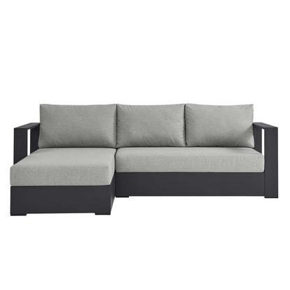 Modway - Tahoe 2-Piece Outdoor Patio Powder-Coated Aluminum Left-Facing Chaise Sectional Sofa Set by Modway  Outdoor Furniture Sofa Sectionals Gray - EEI-6670-GRY-GRY