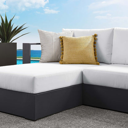 Modway - Tahoe 2-Piece Outdoor Patio Powder-Coated Aluminum Left-Facing Chaise Sectional Sofa Set by Modway  Outdoor Furniture Sofa Sectionals White - EEI-6670-GRY-WHI