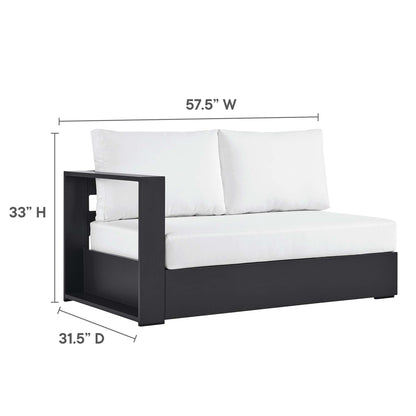 Modway - Tahoe 3-Piece Outdoor Patio Powder-Coated Aluminum Right-Facing Chaise Sectional Sofa Set by Modway  Outdoor Furniture Sofa Sectionals White - EEI-6671-GRY-WHI