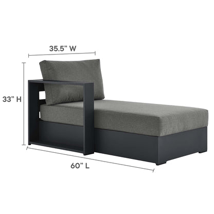 Modway - Tahoe 3-Piece Outdoor Patio Powder-Coated Aluminum Left-Facing Chaise Sectional Sofa Set by Modway  Outdoor Furniture Sofa Sectionals Brown - EEI-6672-GRY-CHA