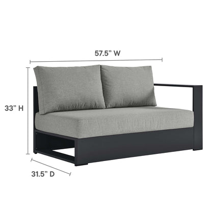 Modway - Tahoe 3-Piece Outdoor Patio Powder-Coated Aluminum Left-Facing Chaise Sectional Sofa Set by Modway  Outdoor Furniture Sofa Sectionals Gray - EEI-6672-GRY-GRY