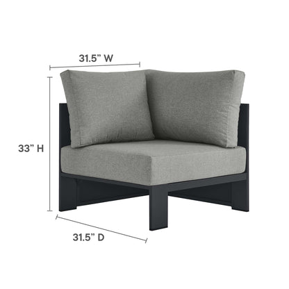 Modway - Tahoe 5-Piece Outdoor Patio Powder-Coated Aluminum Sectional Sofa Set by Modway  Outdoor Furniture Sofa Sectionals Gray - EEI-6674-GRY-GRY