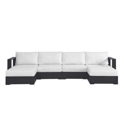 Modway - Tahoe 4-Piece Outdoor Patio Powder-Coated Aluminum Sectional Sofa Set by Modway  Outdoor Furniture Sofa Sectionals White - EEI-6676-GRY-WHI