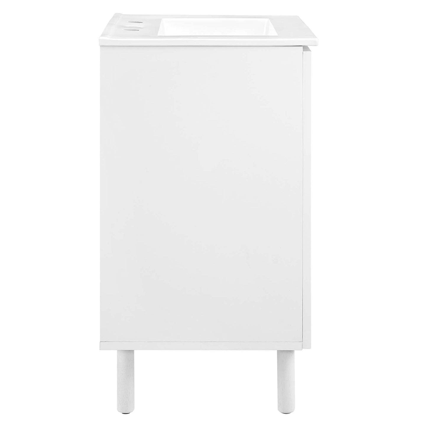 Modway - Calla 24" Perforated Metal Bathroom Vanity by Modway  Bathroom Vanities White - EEI-6677-WHI-WHI