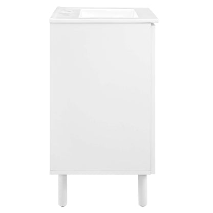 Modway - Calla 24" Perforated Metal Bathroom Vanity by Modway  Bathroom Vanities White - EEI-6677-WHI-WHI