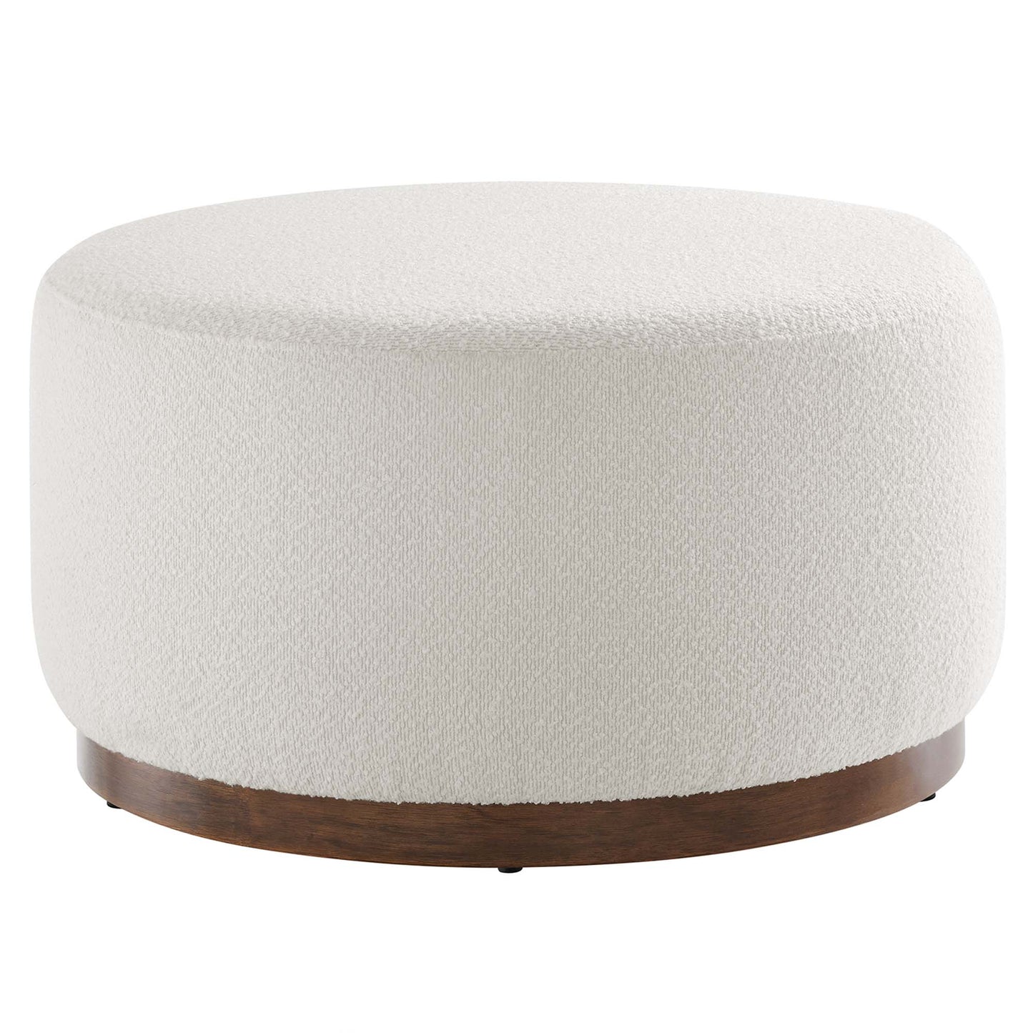 Modway - Tilden Large 29" Round Boucle Upholstered Ottoman by Modway  Living Room Sofas and Armchairs White - EEI-6681-CLO-WAL