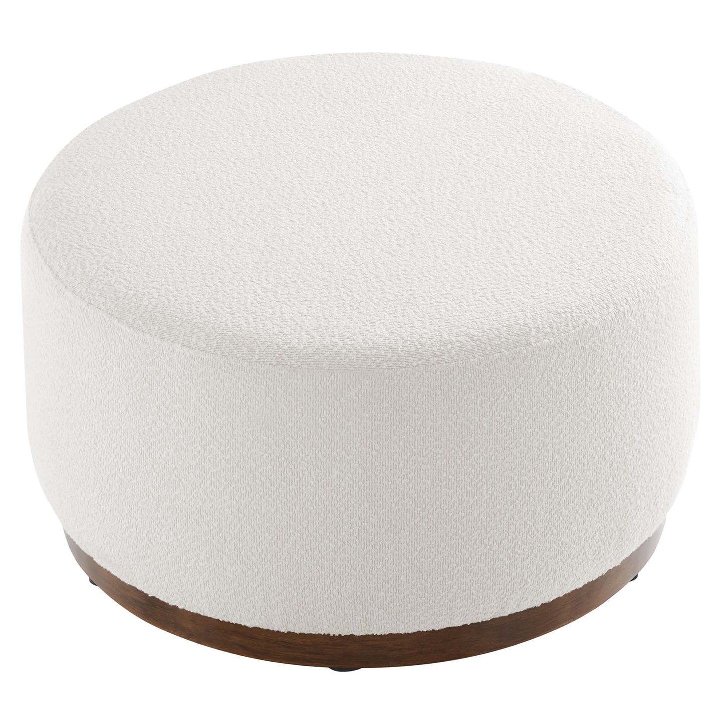 Modway - Tilden Large 29" Round Boucle Upholstered Ottoman by Modway  Living Room Sofas and Armchairs White - EEI-6681-CLO-WAL