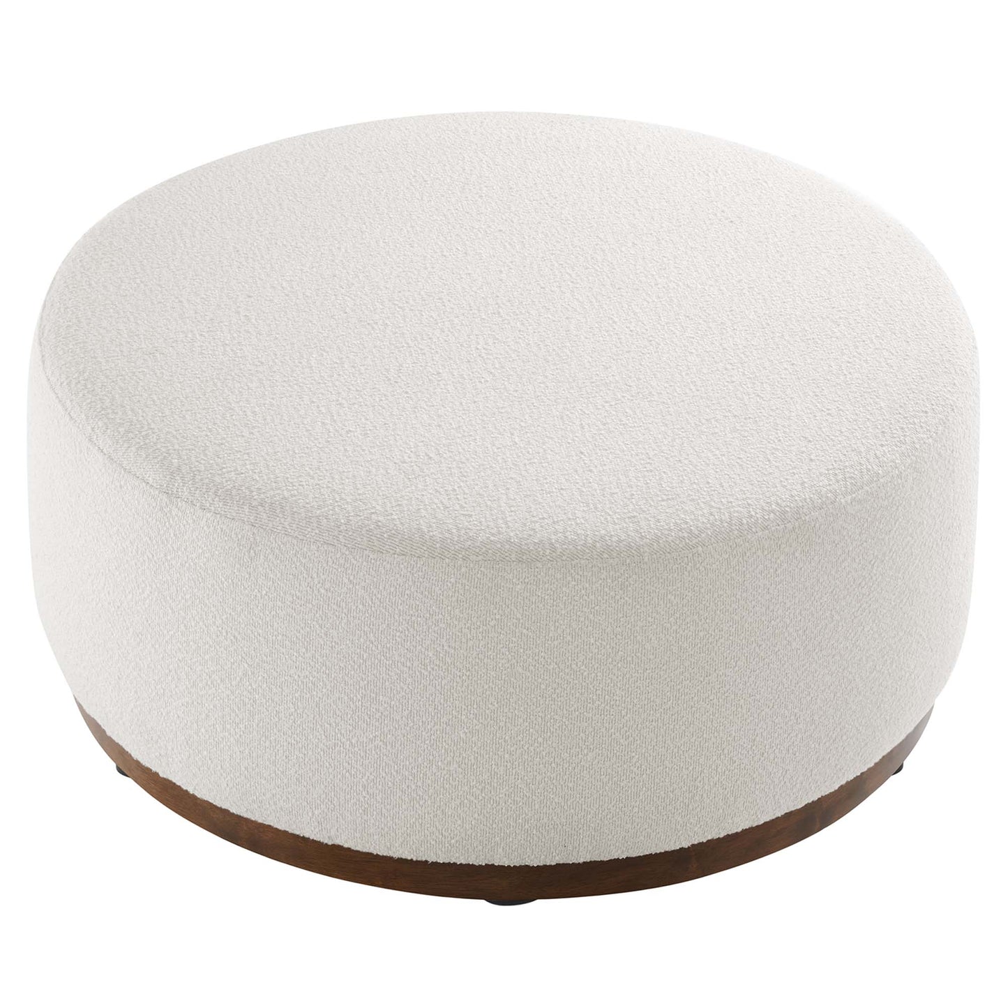 Modway - Tilden Large 38" Round Boucle Upholstered Upholstered Ottoman by Modway  Living Room Sofas and Armchairs White - EEI-6682-CLO-WAL