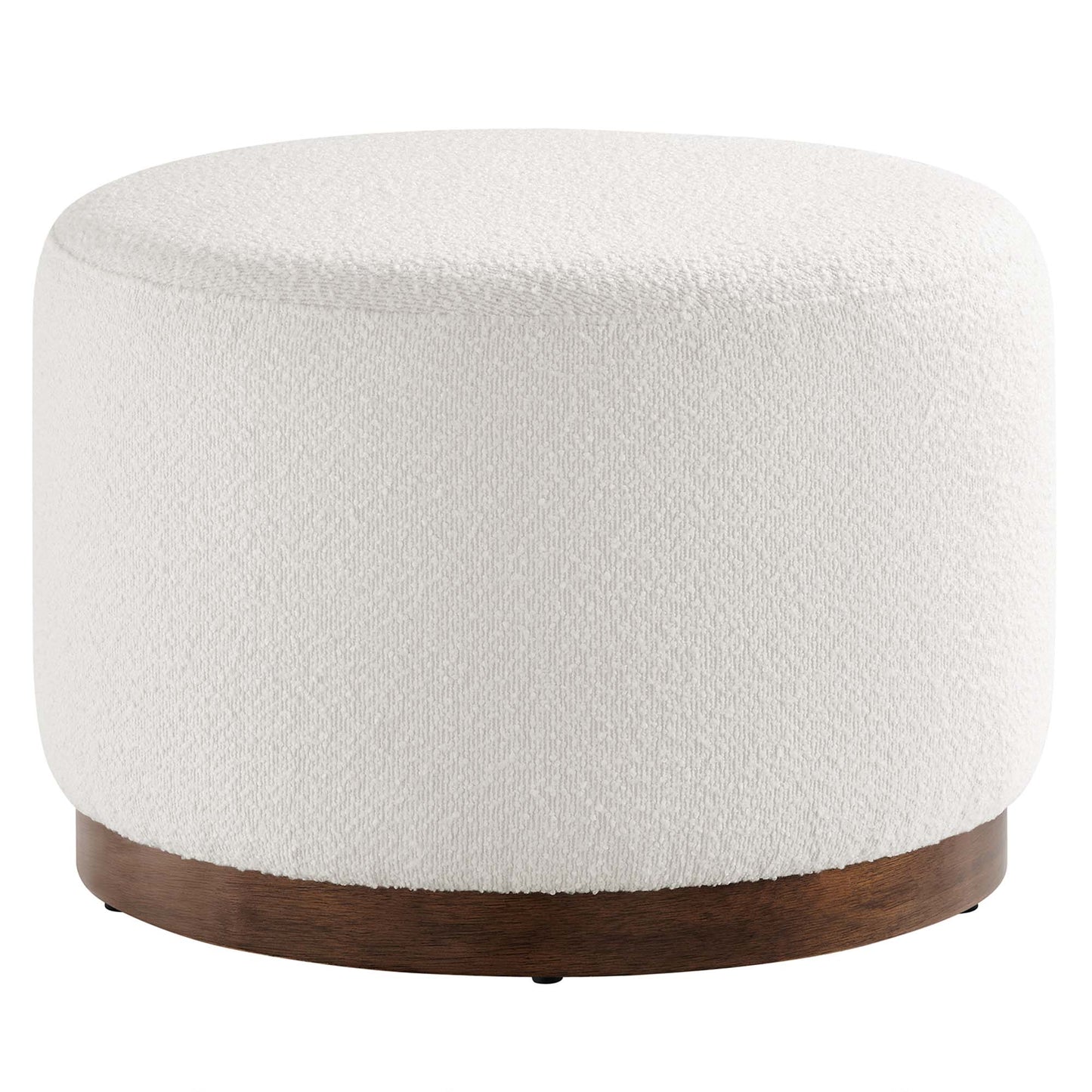 Modway - Tilden Large 23" Round Boucle Upholstered Upholstered Ottoman by Modway  Living Room Sofas and Armchairs White - EEI-6683-CLO-WAL