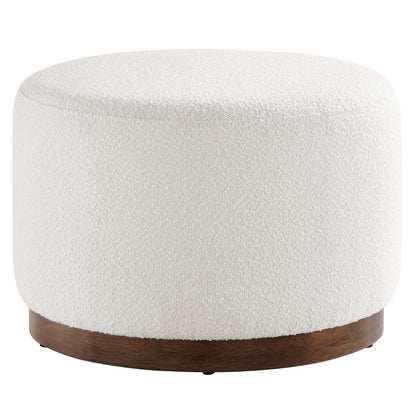 Modway - Tilden Large 23" Round Boucle Upholstered Upholstered Ottoman by Modway  Living Room Sofas and Armchairs White - EEI-6683-CLO-WAL