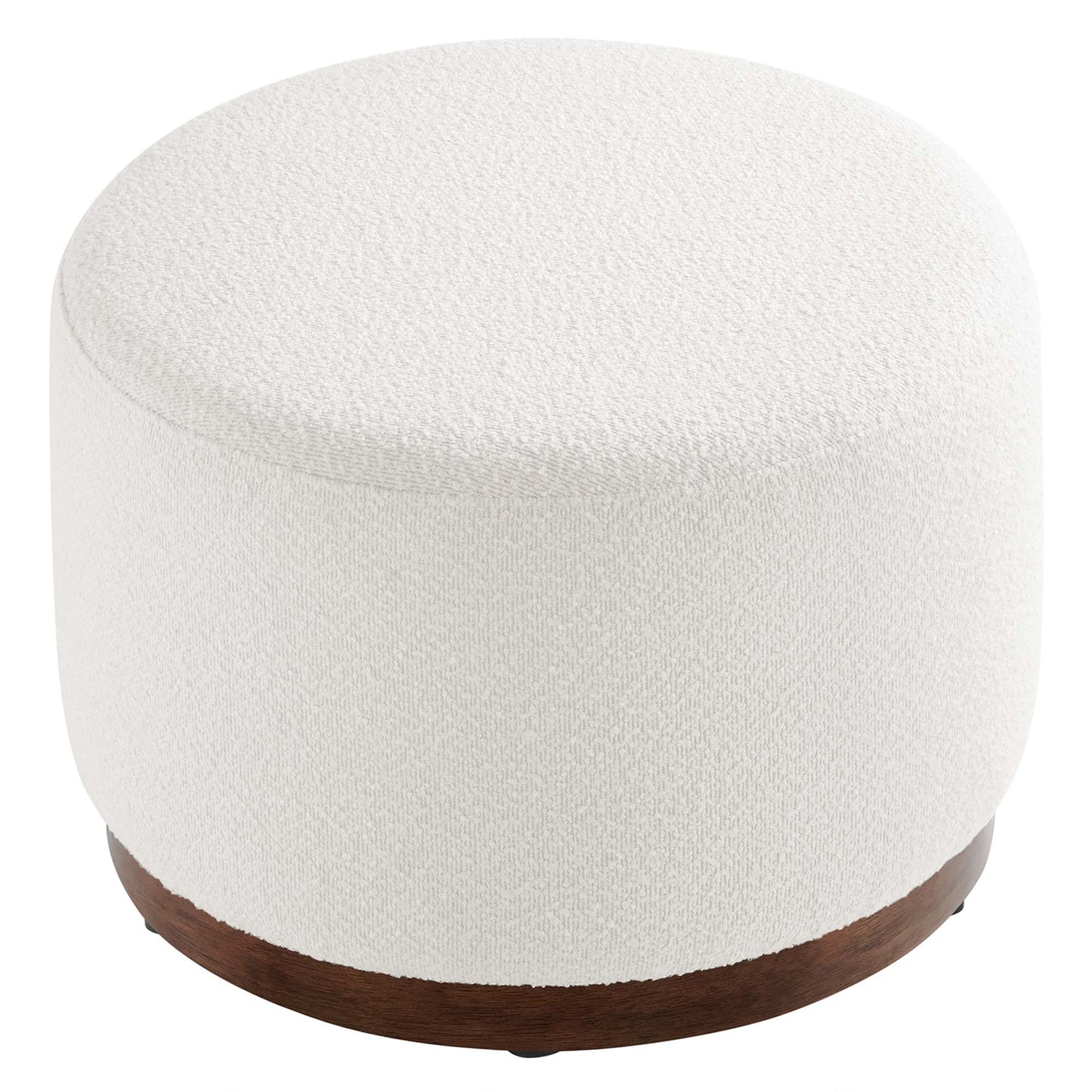 Modway - Tilden Large 23" Round Boucle Upholstered Upholstered Ottoman by Modway  Living Room Sofas and Armchairs White - EEI-6683-CLO-WAL