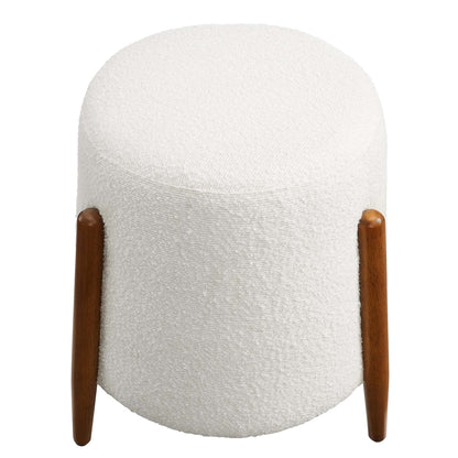 Modway - Riven Upholstered Boucle Fabric Ottoman by Modway  Living Room Sofas and Armchairs Blue - EEI-6686-CLO