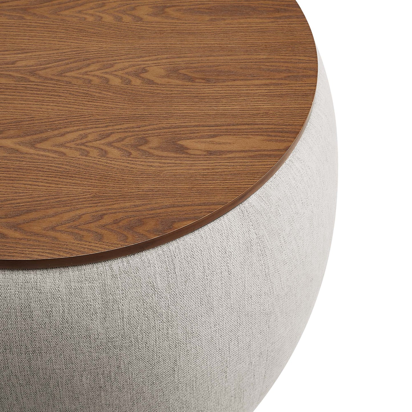 Modway - Perla Woven Heathered Fabric Upholstered Storage Ottoman by Modway  Living Room Sofas and Armchairs White - EEI-6688-HEI