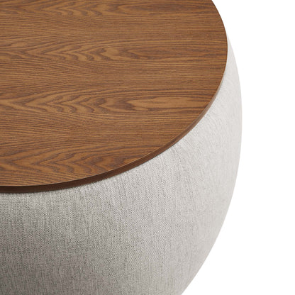 Modway - Perla Woven Heathered Fabric Upholstered Storage Ottoman by Modway  Living Room Sofas and Armchairs White - EEI-6688-HEI