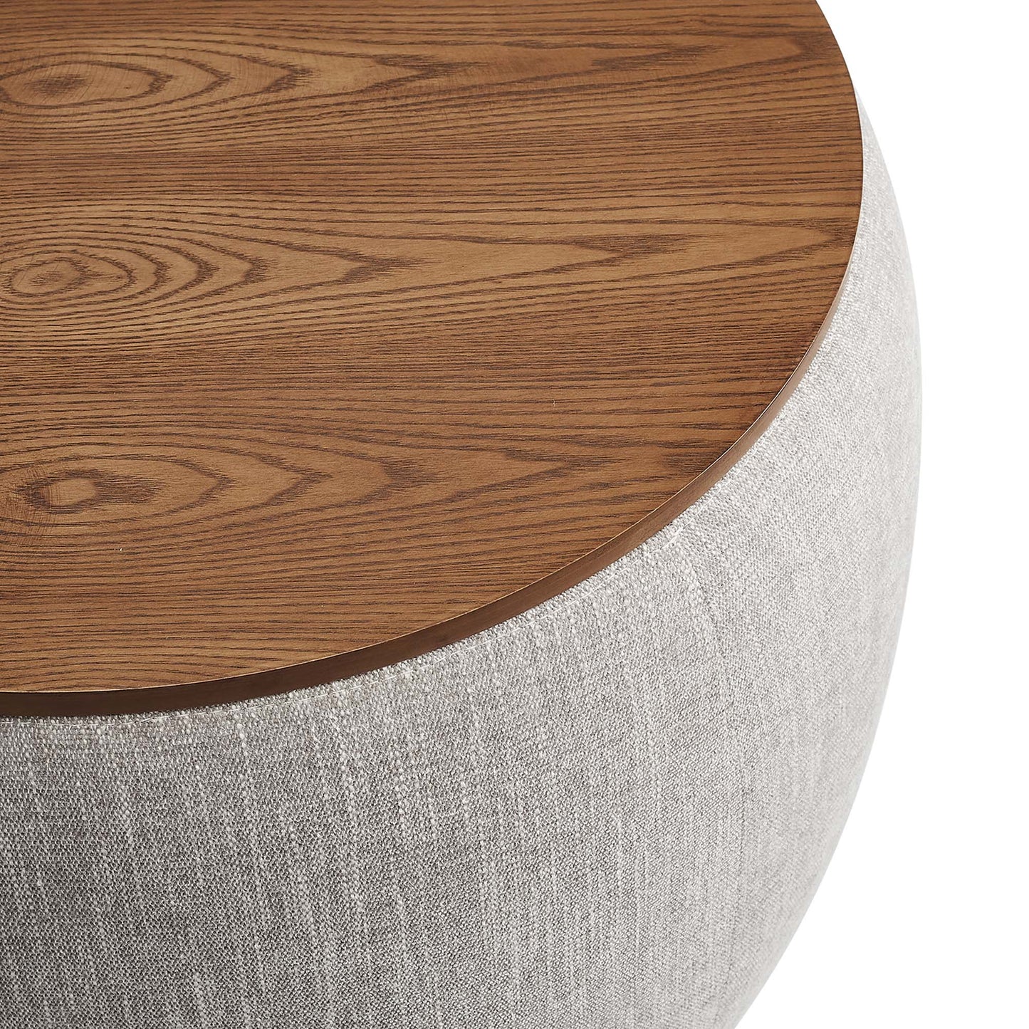 Modway - Perla Woven Heathered Fabric Upholstered Storage Ottoman by Modway  Living Room Sofas and Armchairs Brown - EEI-6688-HEW