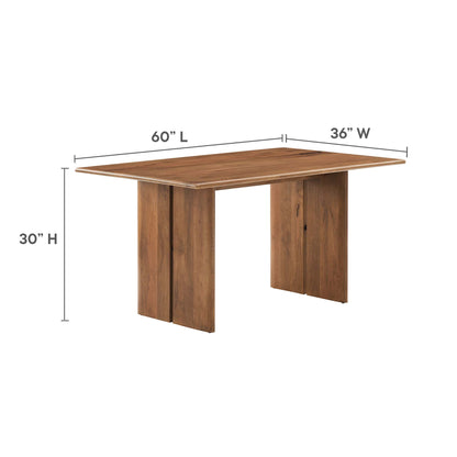 Modway - Amistad 60" Wood Dining Table and Bench Set by Modway  Bar and Dining Dining Sets Brown - EEI-6690-WAL
