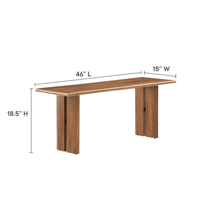 Modway - Amistad 60" Wood Dining Table and Bench Set by Modway  Bar and Dining Dining Sets Brown - EEI-6690-WAL