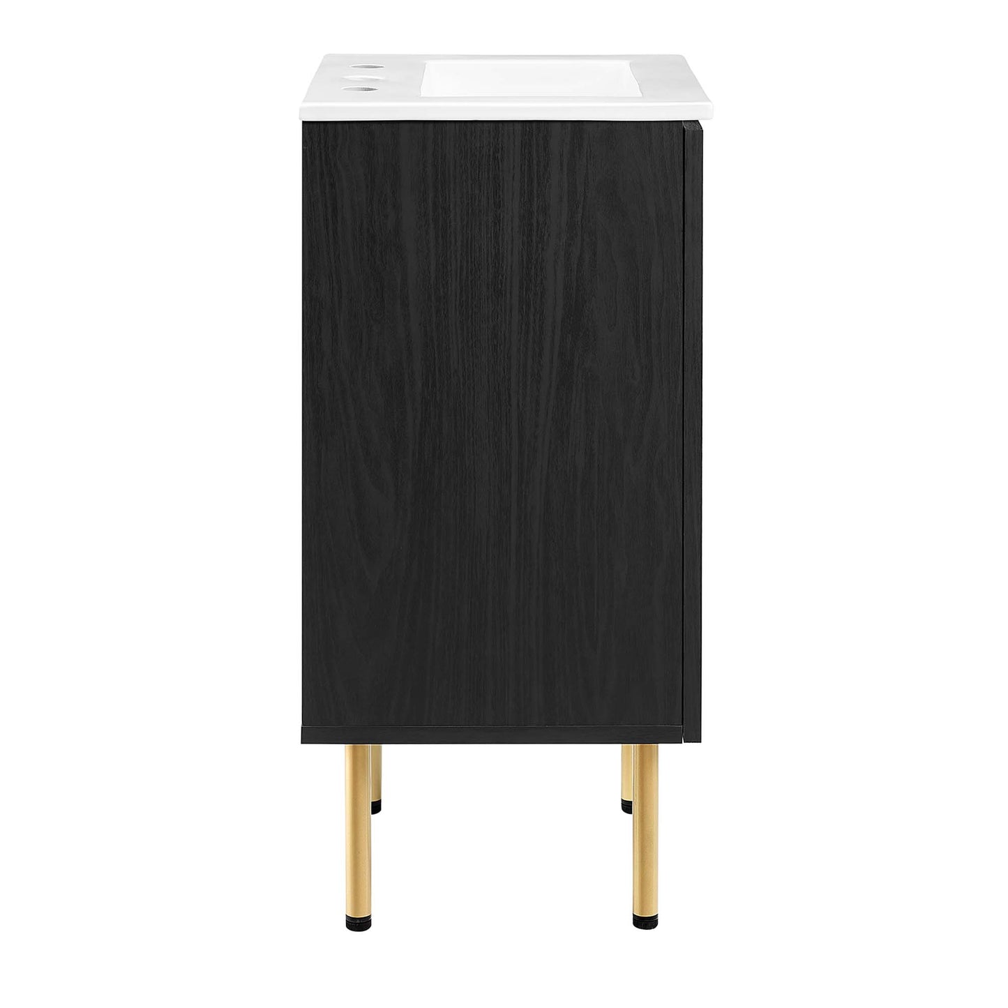 Modway Outlet Chaucer 18" Bathroom Vanity by Modway  Bathroom Furniture Black White - EEI-6691-BLK-WHI