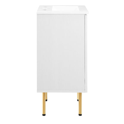 Modway Outlet Chaucer 18" Bathroom Vanity by Modway  Bathroom Furniture White White - EEI-6691-WHI-WHI