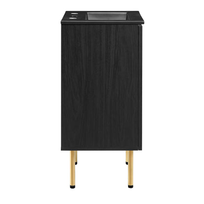 Modway Outlet Chaucer 18" Bathroom Vanity by Modway  Bathroom Furniture Black Black - EEI-6692-BLK-BLK