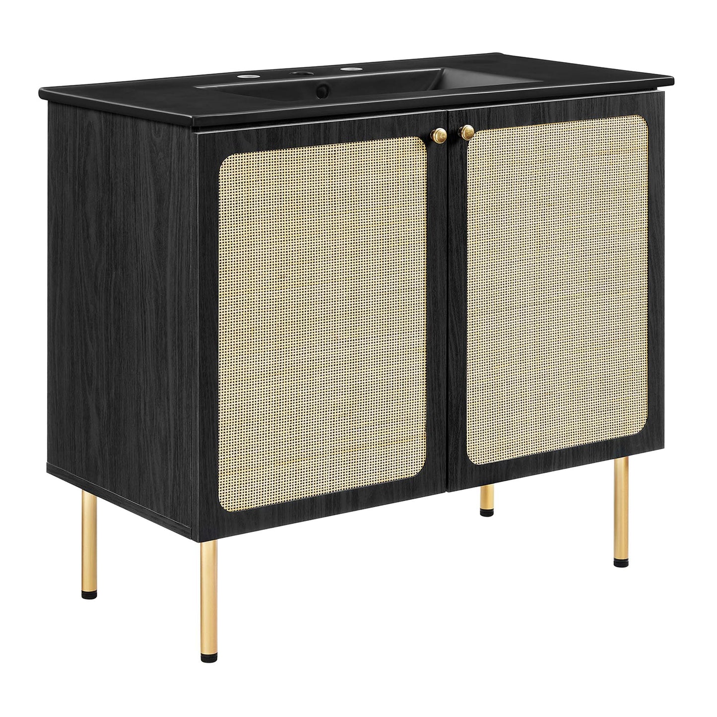 Modway Outlet Chaucer 36" Bathroom Vanity by Modway  Bathroom Furniture Black Black - EEI-6698-BLK-BLK