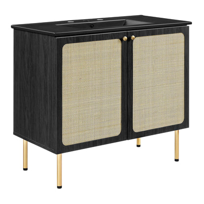 Modway Outlet Chaucer 36" Bathroom Vanity by Modway  Bathroom Furniture Black Black - EEI-6698-BLK-BLK