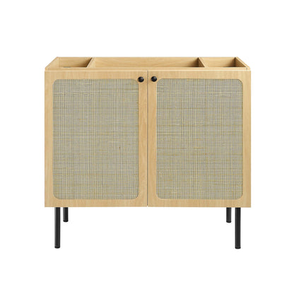 Modway Outlet Chaucer 36" Bathroom Vanity by Modway  Bathroom Furniture Oak Black - EEI-6698-OAK-BLK