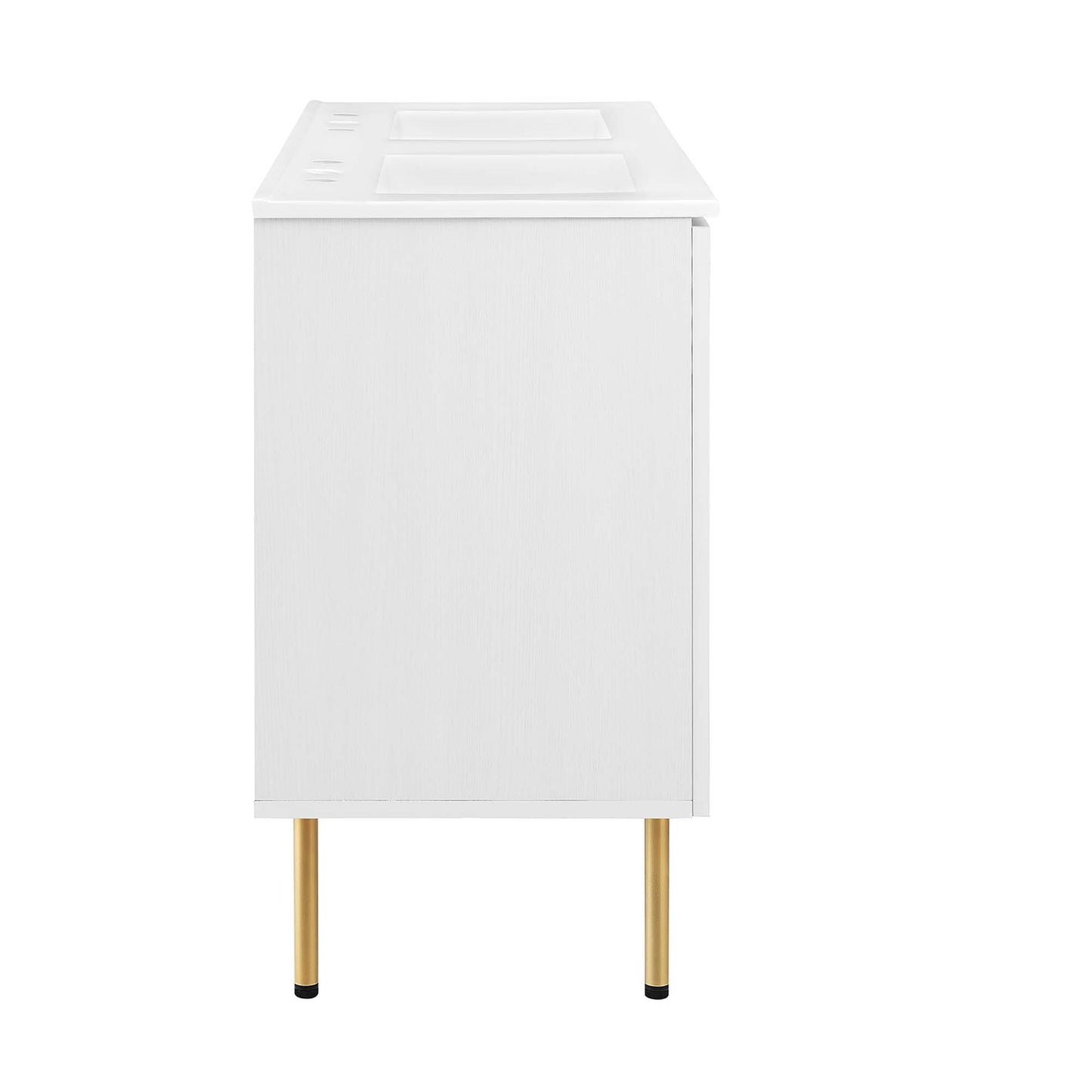 Modway Outlet Chaucer 48" Double Sink Bathroom Vanity by Modway  Bathroom Furniture White White - EEI-6701-WHI-WHI