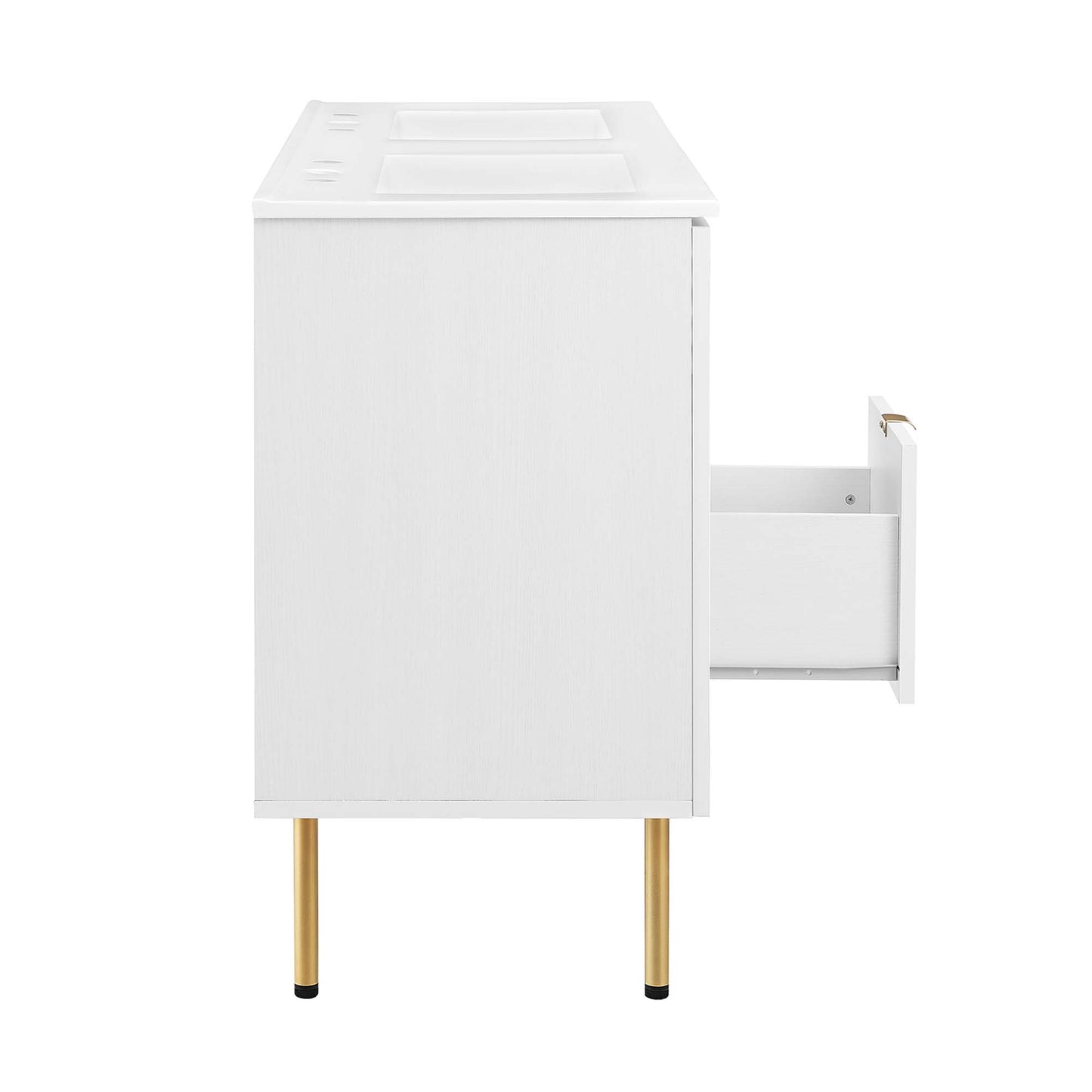 Modway Outlet Chaucer 48" Double Sink Bathroom Vanity by Modway  Bathroom Furniture White White - EEI-6701-WHI-WHI